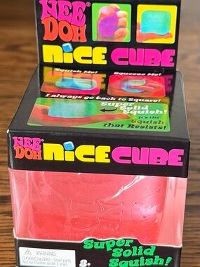 Bundle 3- NeedohNice Cube Super Solid Squish. 1- pink 1-blue 1-purple